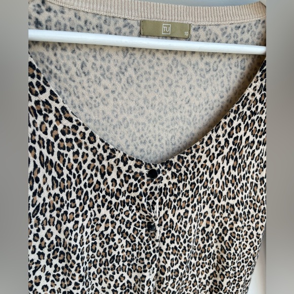 Vintage leopard cardigan button down size S - Picture 3 of 7